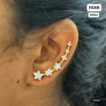 White stone Earcuff (STAR)