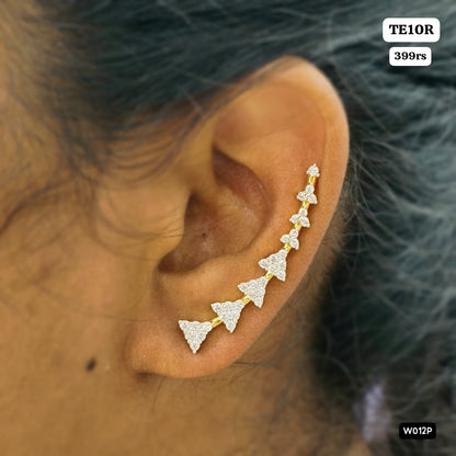 White stone Earcuff ()