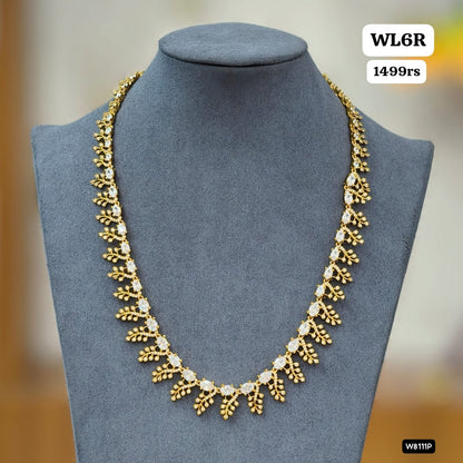 White stone Long Neckset