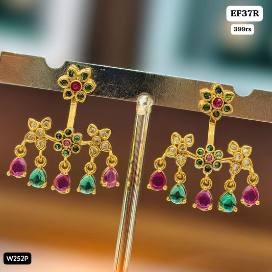 Flower Earrings (multi stone)
