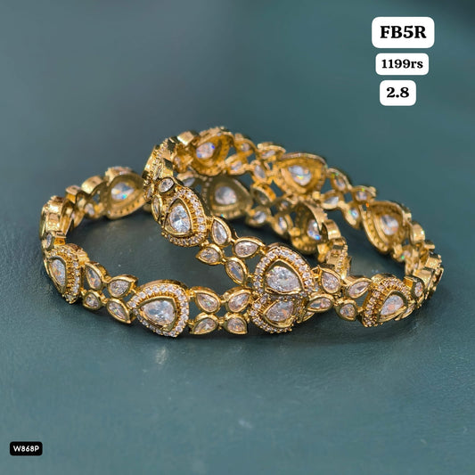 White stone Bangles (2.8)