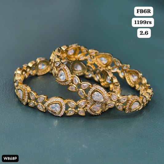 White Stone Bangles (2.6)