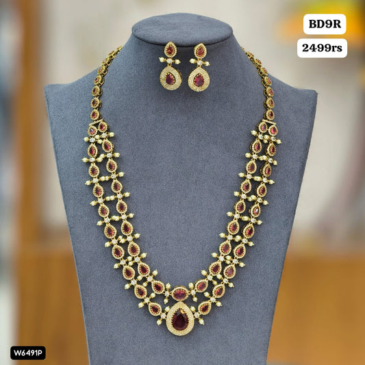 Ruby Stone Long Neckset (Double layer)