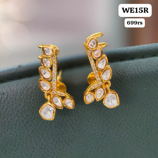 White Stone Earrings