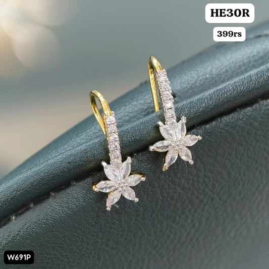 White Hanging Earrings