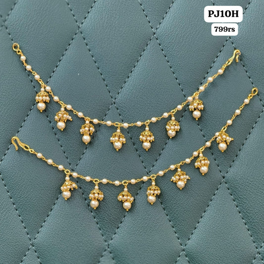 Swarovski beads with small butta Earchains