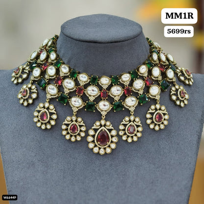 Victorian Chocker (Ruby & Green)