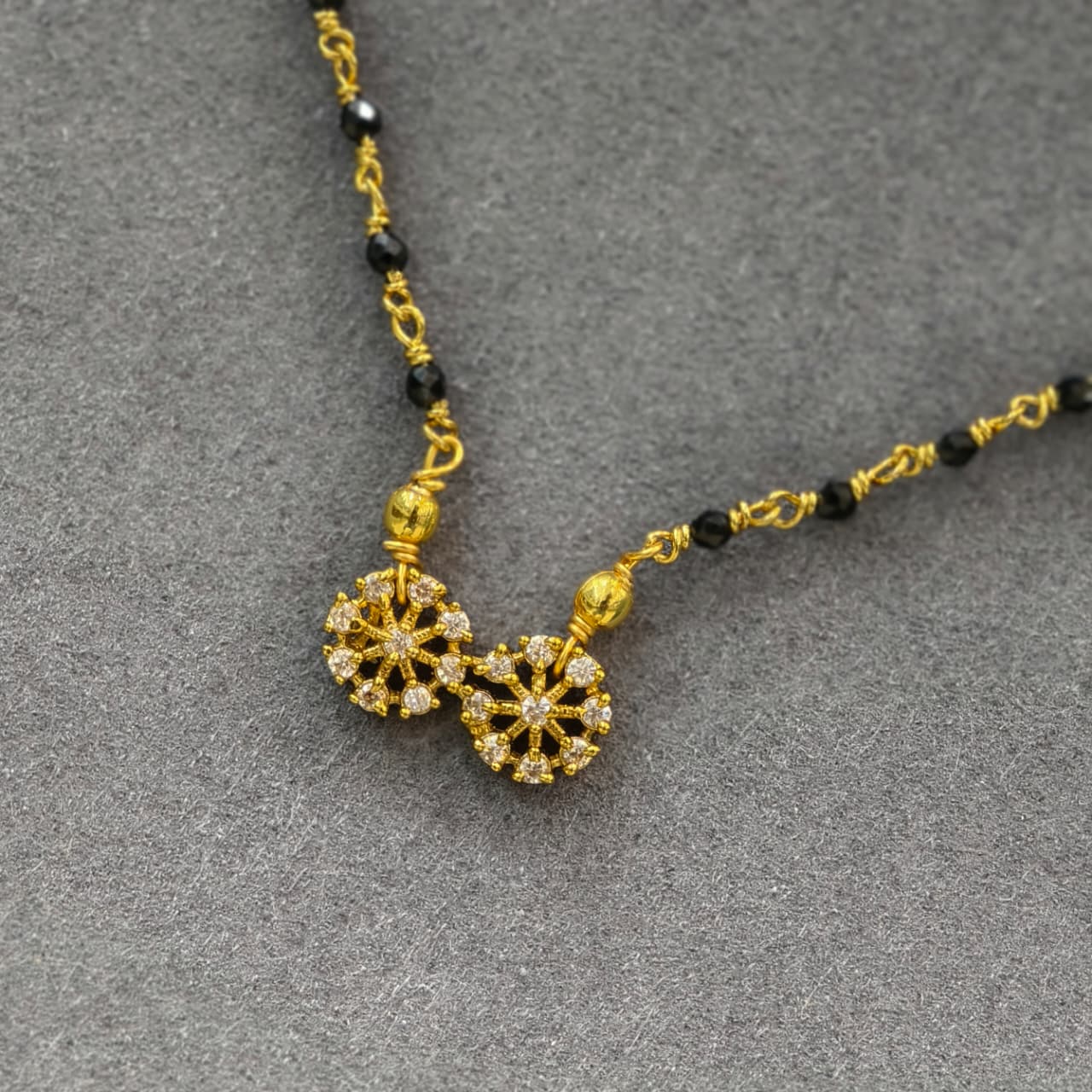 Short black beads