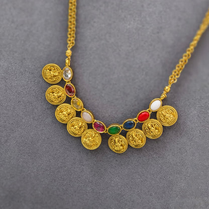 Navaratna pendant with Chandraharam