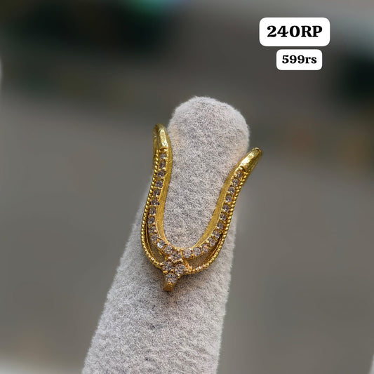 White stone Vanki ring (p)