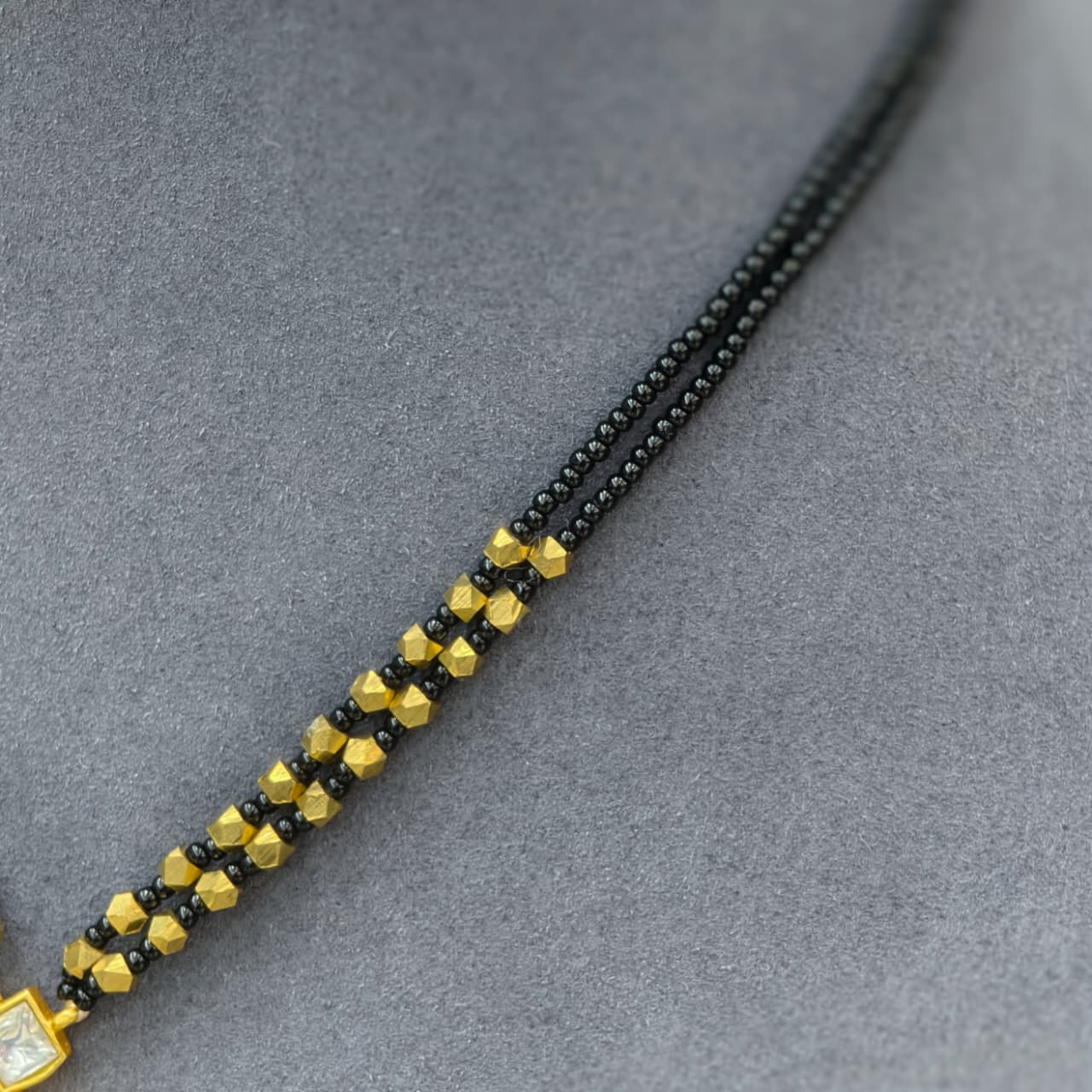 Short black beads