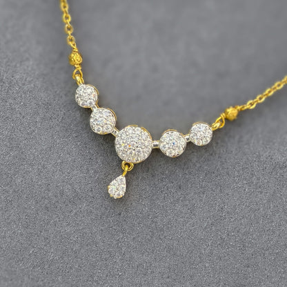 Diamond pendant with beads Chain