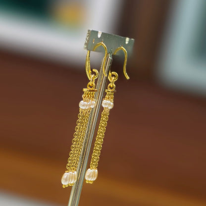 Hanging earrings