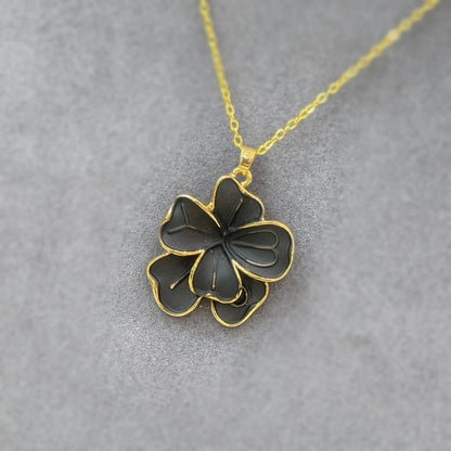 Black flower simple Chain