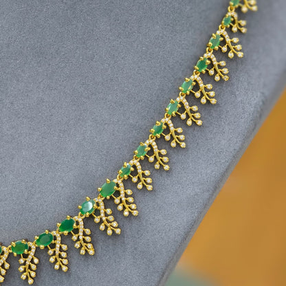 Green stones Long Neckset