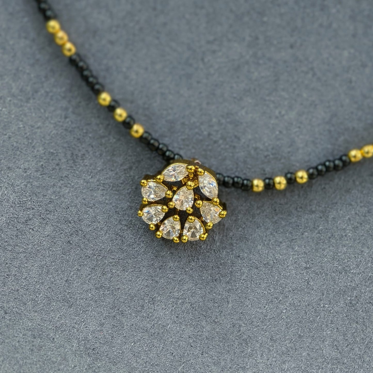 short black beads