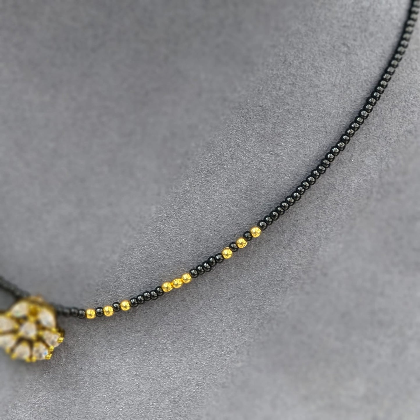 short black beads