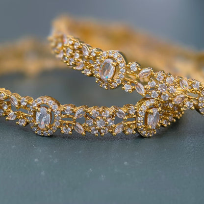White stone bangles(2.6)