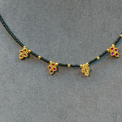 invisible short black beads