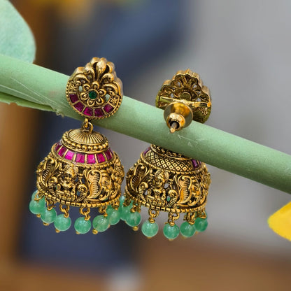 kundan butta earrings
