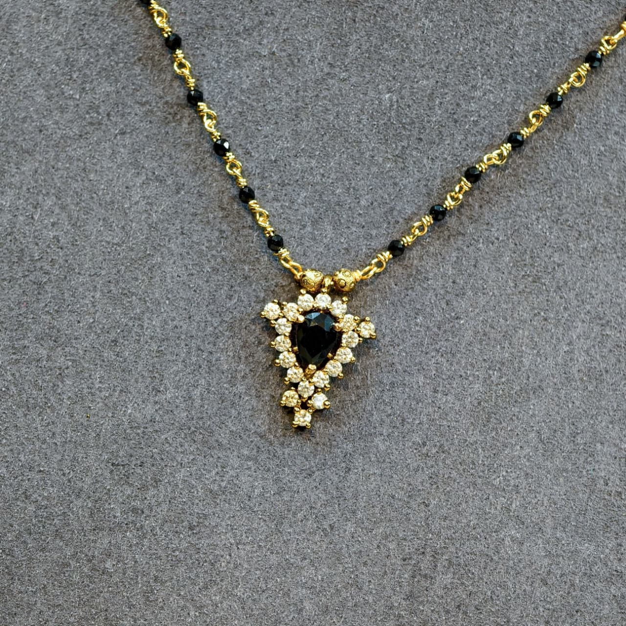 Short black beads