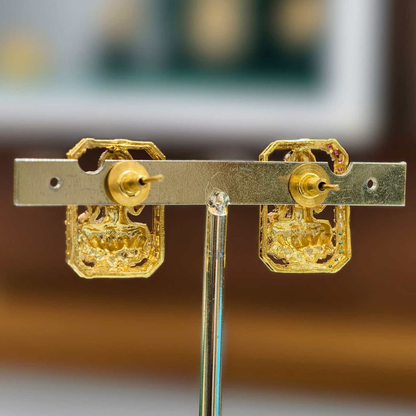 Laxmi studs (ruby)