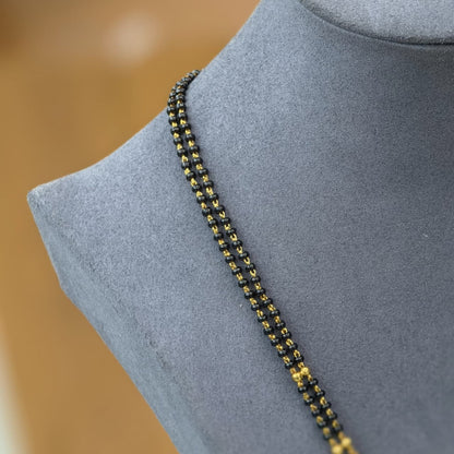 Long Black Beads