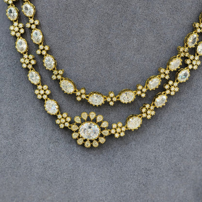 White Stone Short Neckset (MOISSANITE)