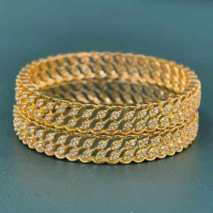 White Stone Bangles (2.8)