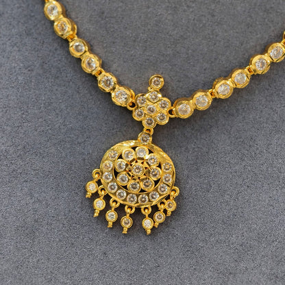 White Stone Neckset (MICRO GOLD )