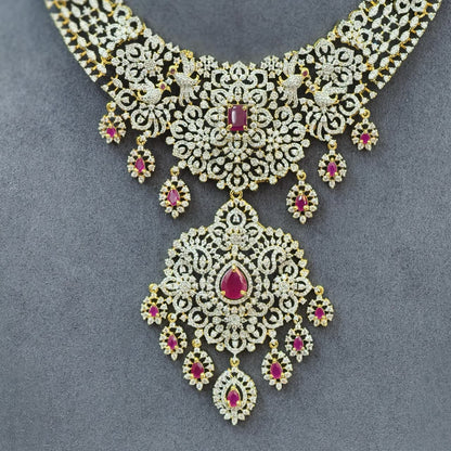 Diamond Neckset (pink)